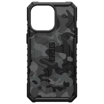 Custodia MagSafe per Apple iPhone 15 Pro, Urban Armor Gear, Pathfinder SE Midnight Camo, Camouflage