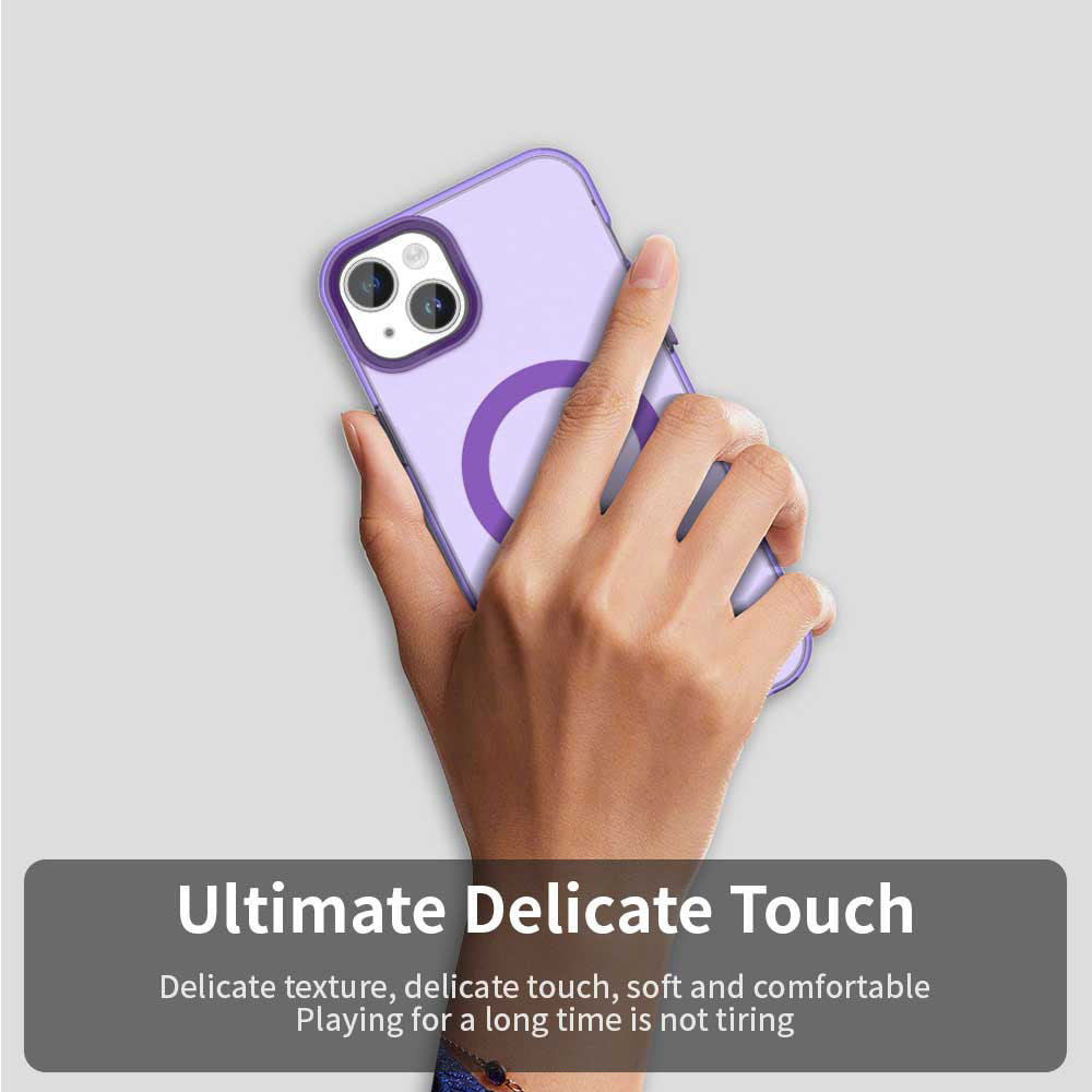 Custodia MagSafe per Apple iPhone 15, Techsuit, CandyCase, Viola