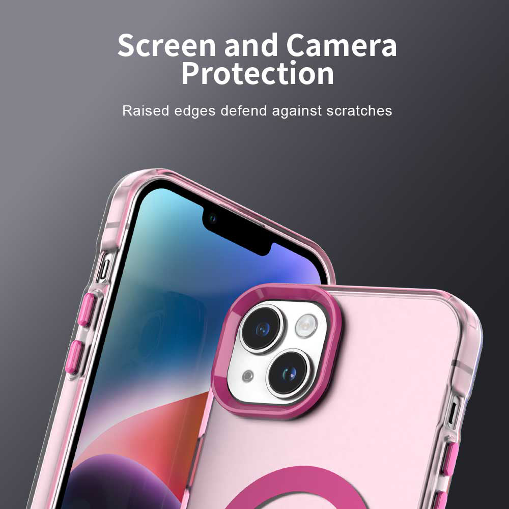 Custodia MagSafe per Apple iPhone 15, Techsuit, CandyCase, Rosa