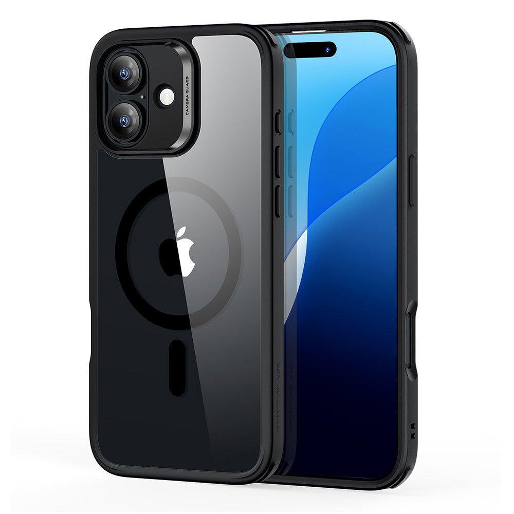 Custodia MagSafe per Apple iPhone 16, ESR, Classic Hybrid, Nera Trasparente