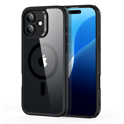 Custodia MagSafe per Apple iPhone 16, ESR, Classic Hybrid, Nera Trasparente