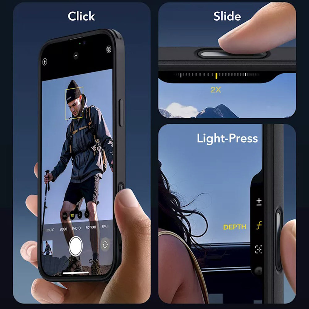 Custodia MagSafe per Apple iPhone 16, ESR, Classic Hybrid Slide, Nera Trasparente