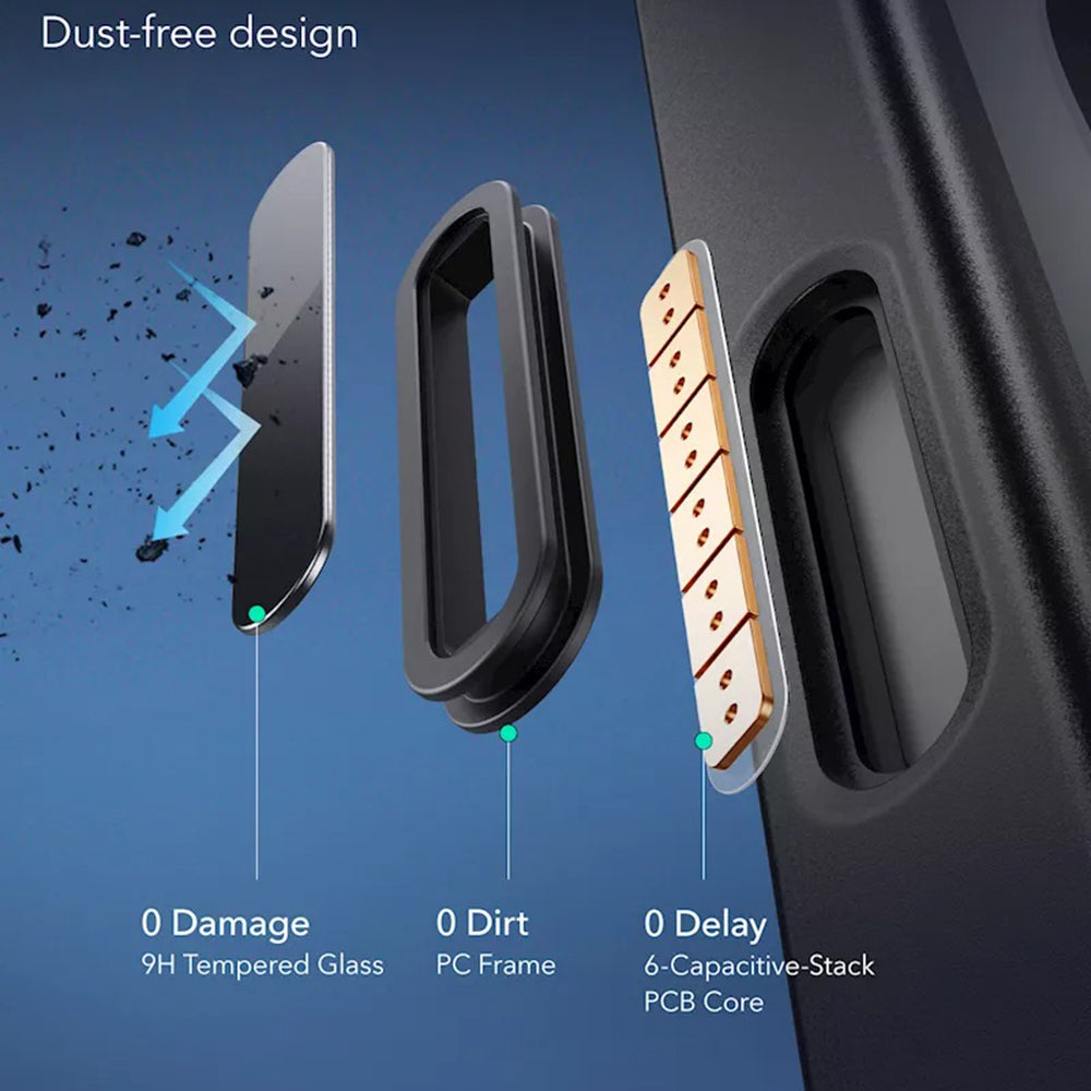 Custodia MagSafe per Apple iPhone 16, ESR, Classic Hybrid Slide, Nera Trasparente