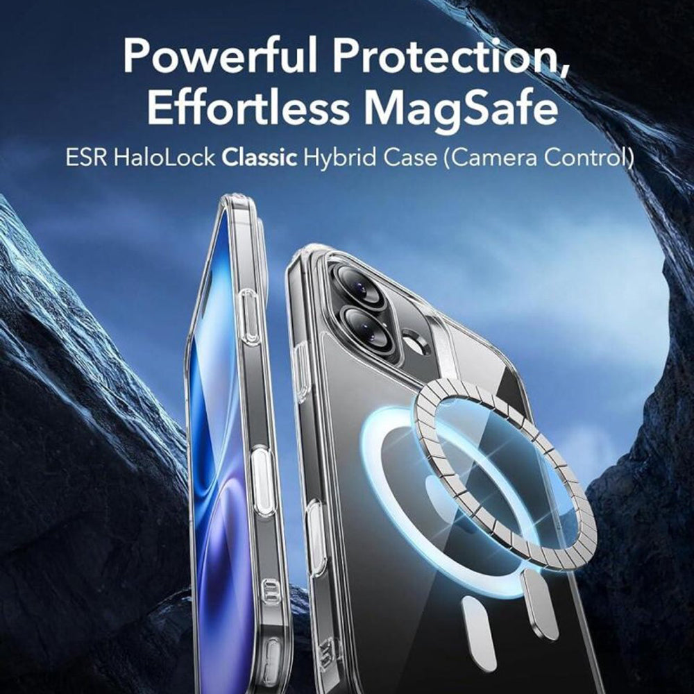 Custodia MagSafe per Apple iPhone 16, ESR, Classic Hybrid Slide, Trasparente