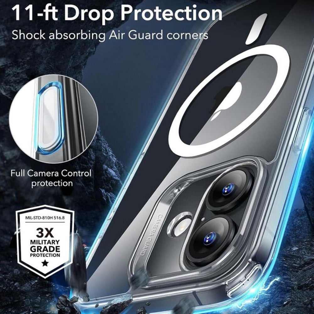 Custodia MagSafe per Apple iPhone 16, ESR, Classic Hybrid Slide, Trasparente