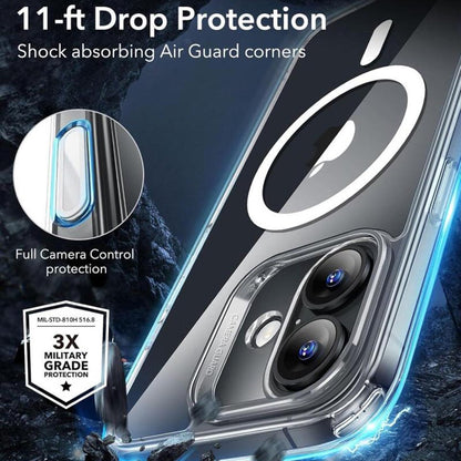 Custodia MagSafe per Apple iPhone 16, ESR, Classic Hybrid Slide, Trasparente