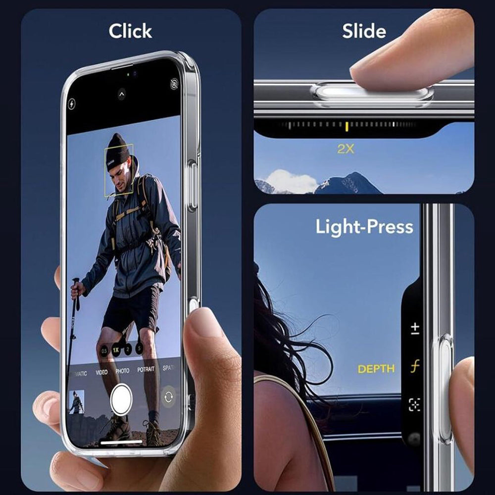 Custodia MagSafe per Apple iPhone 16, ESR, Classic Hybrid Slide, Trasparente