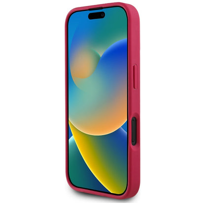 Custodia MagSafe per Apple iPhone 16, Guess, Grained Flowers, Fucsia