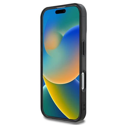 Custodia MagSafe per Apple iPhone 16, Guess, IML 4G Peony, Nera GUHMP16SH4PYEEK