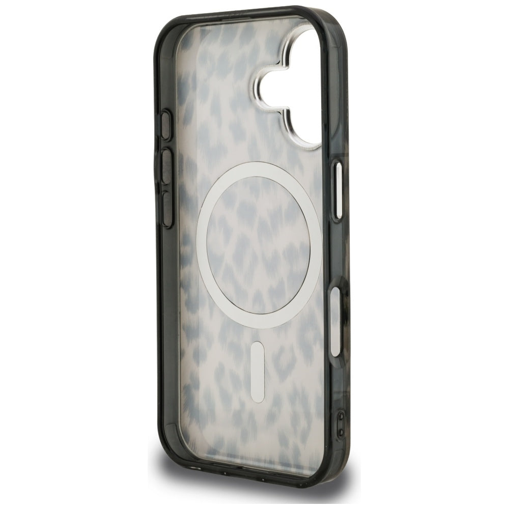 Custodia MagSafe per Apple iPhone 16, Karl Lagerfeld, IML Leopard Pattern, Marrone
