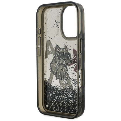 Custodia MagSafe per Apple iPhone 16, Karl Lagerfeld, Liquid Glitter Choupette Logo, Nera
