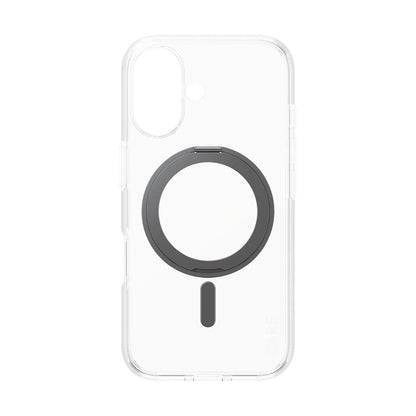 Custodia MagSafe per Apple iPhone 16, PanzerGlass, Care Feature Kickstand, Trasparente Nera