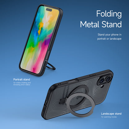 Custodia MagSafe per Apple iPhone 16 Plus, DUX DUCIS, Aimo Stand, Nera