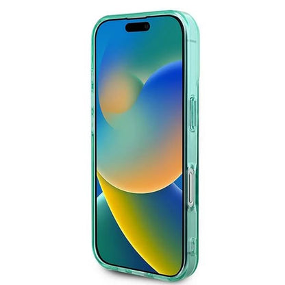 Custodia MagSafe per Apple iPhone 16 Plus, Guess, IML Rhinestone, Verde