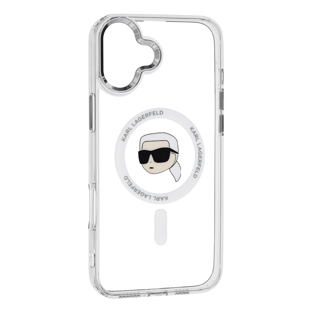 Custodia MagSafe per Apple iPhone 16 Plus, Karl Lagerfeld, IML Karl's Head, Bianca