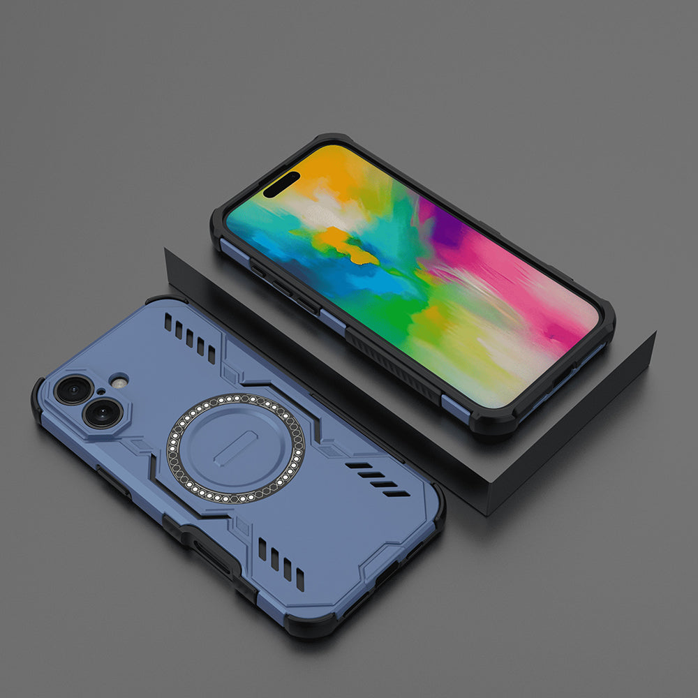 Custodia MagSafe per Apple iPhone 16 Plus, Techsuit, ArmorMag, Blu