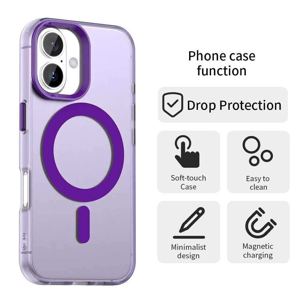 MagSafe Case for Apple iPhone 16 Plus, Techsuit, CandyCase, Purple