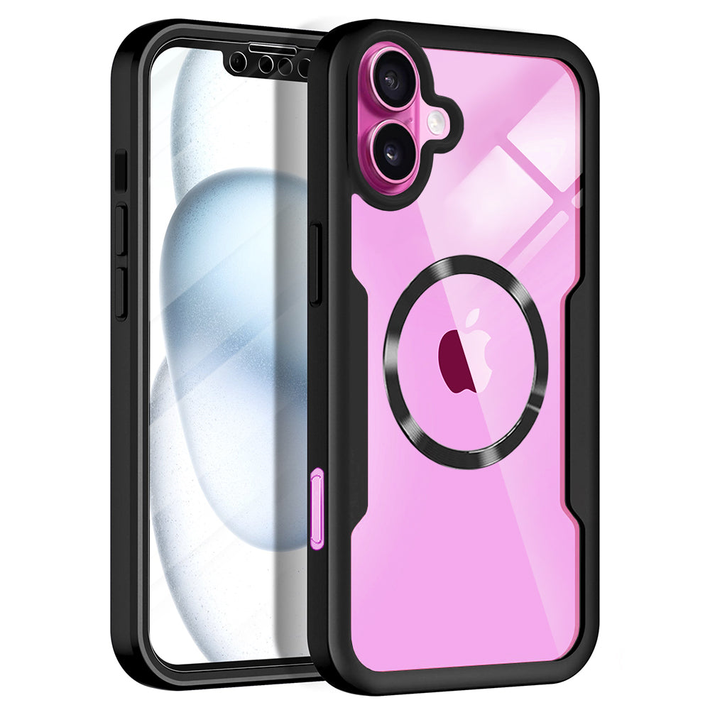 Custodia MagSafe per Apple iPhone 16 Plus, Techsuit, ColorVerse 360, Nera