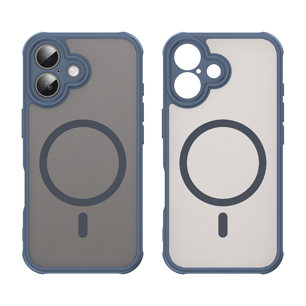Custodia MagSafe per Apple iPhone 16 Plus, Techsuit, HaloFrost II, Blu Navy