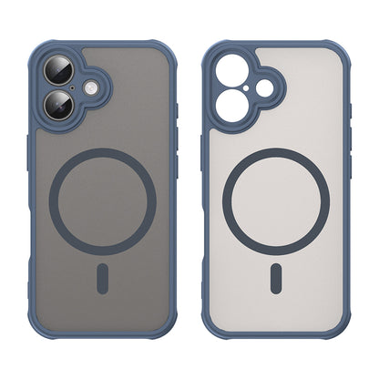 Custodia MagSafe per Apple iPhone 16 Plus, Techsuit, HaloFrost II, Blu Navy