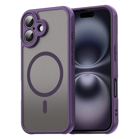 Custodia MagSafe per Apple iPhone 16 Plus, Techsuit, HaloFrost II, Viola