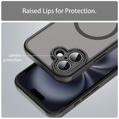 Custodia MagSafe per Apple iPhone 16 Plus, Techsuit, HaloFrost II, Nera