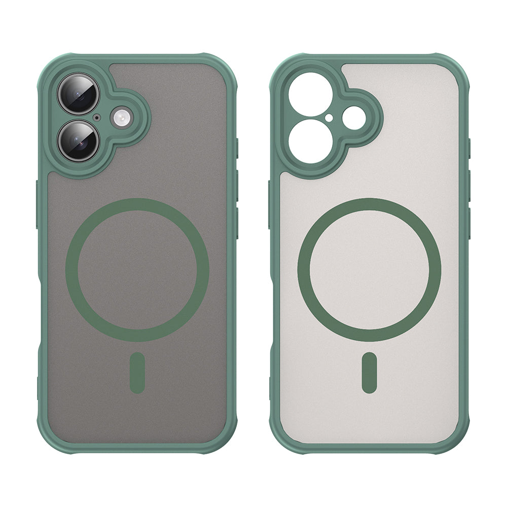 Custodia MagSafe per Apple iPhone 16 Plus, Techsuit, HaloFrost II, Verde