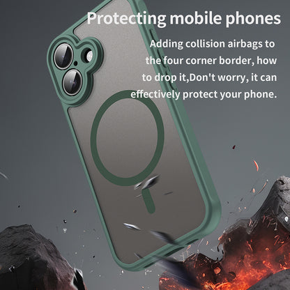 Custodia MagSafe per Apple iPhone 16 Plus, Techsuit, HaloFrost II, Verde