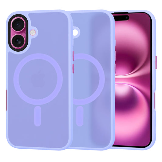 Custodia MagSafe per Apple iPhone 16 Plus, Techsuit, HaloFrost, Viola Chiaro