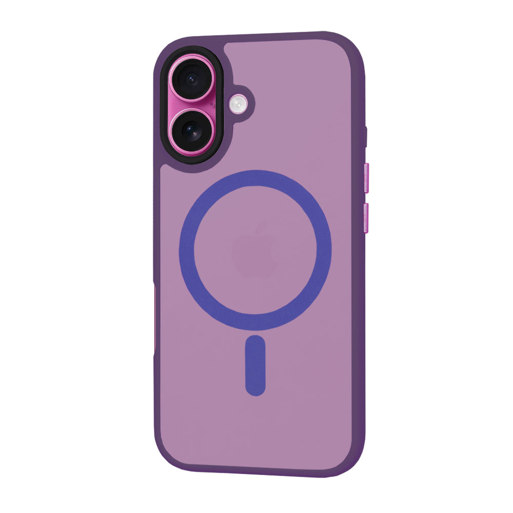 Custodia MagSafe per Apple iPhone 16 Plus, Techsuit, HaloFrost, Viola Scuro