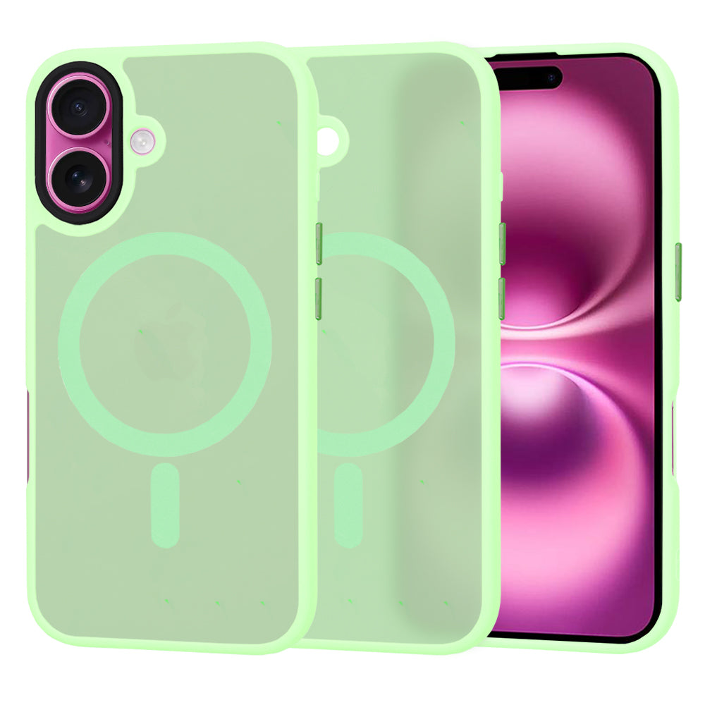 MagSafe Case for Apple iPhone 16 Plus, Techsuit, HaloFrost, Light Green