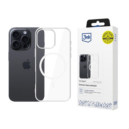 Custodia MagSafe per Apple iPhone 16 Pro, 3MK, Clear MagCase, Trasparente