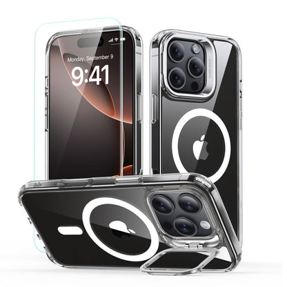 Custodia MagSafe per Apple iPhone 16 Pro, ESR, Classic Hybrid Kickstand con Protezione Schermo, Trasparente