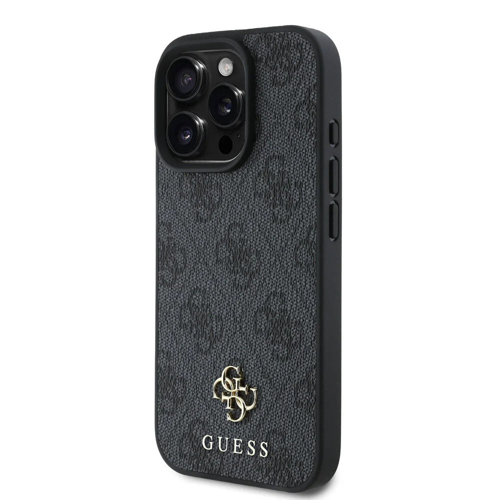 Custodia MagSafe per Apple iPhone 16 Pro, Guess, 4G Classic, Nera