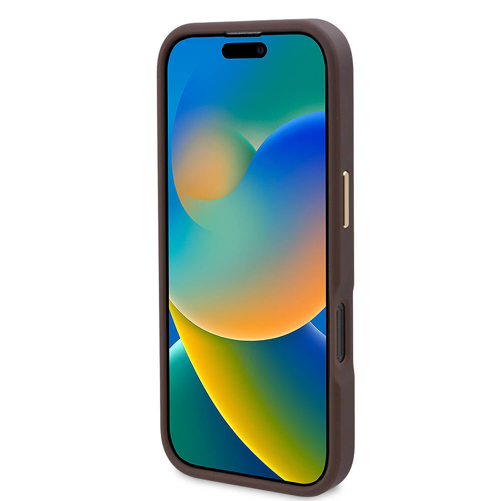 Custodia MagSafe per Apple iPhone 16 Pro, Guess, 4G Logo Plate, Blu