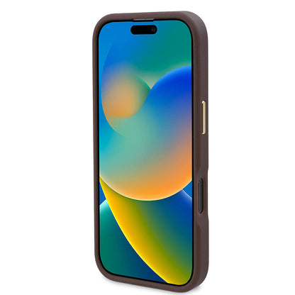 Custodia MagSafe per Apple iPhone 16 Pro, Guess, 4G Logo Plate, Blu