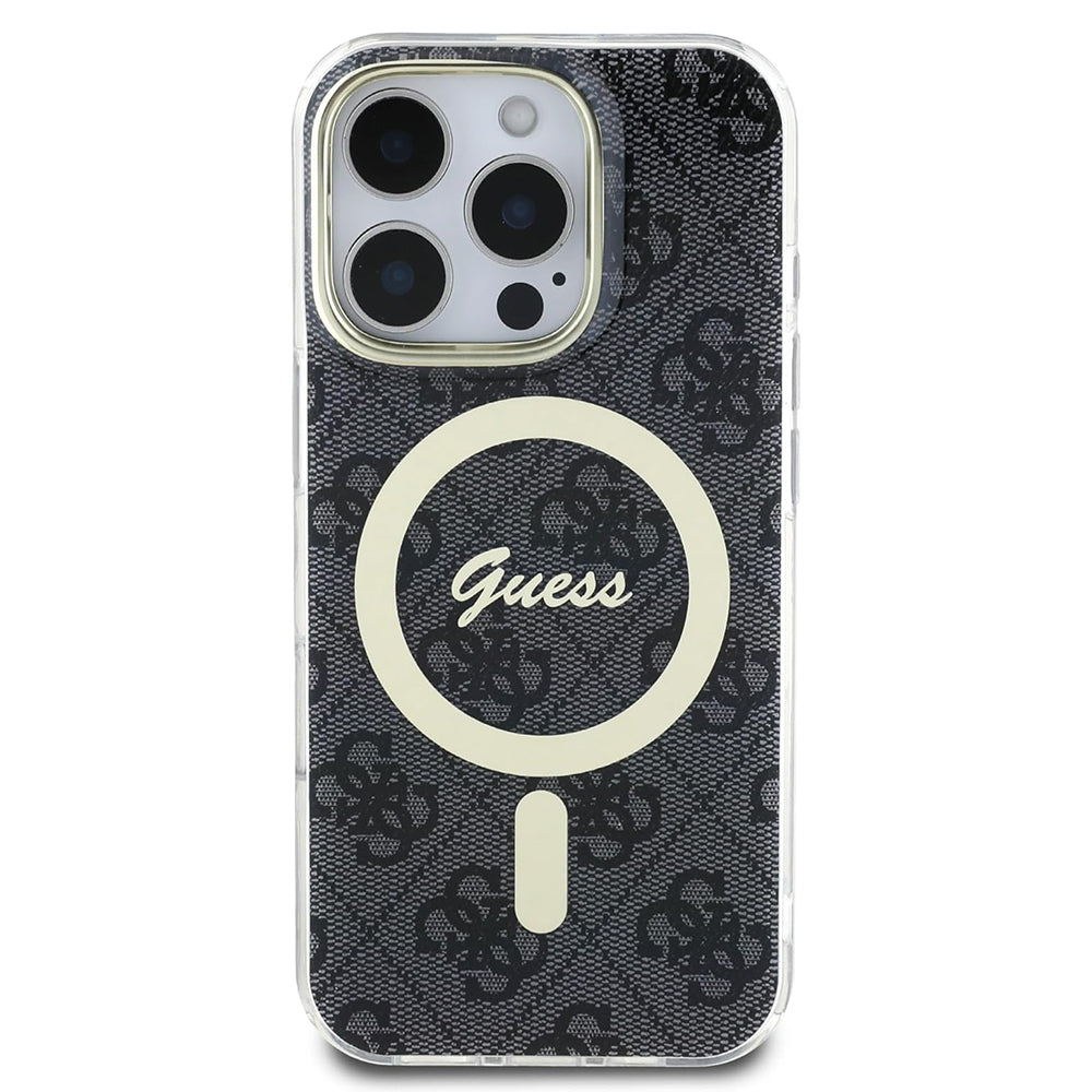 Custodia MagSafe per Apple iPhone 16 Pro, Guess, IML 4G, Nera