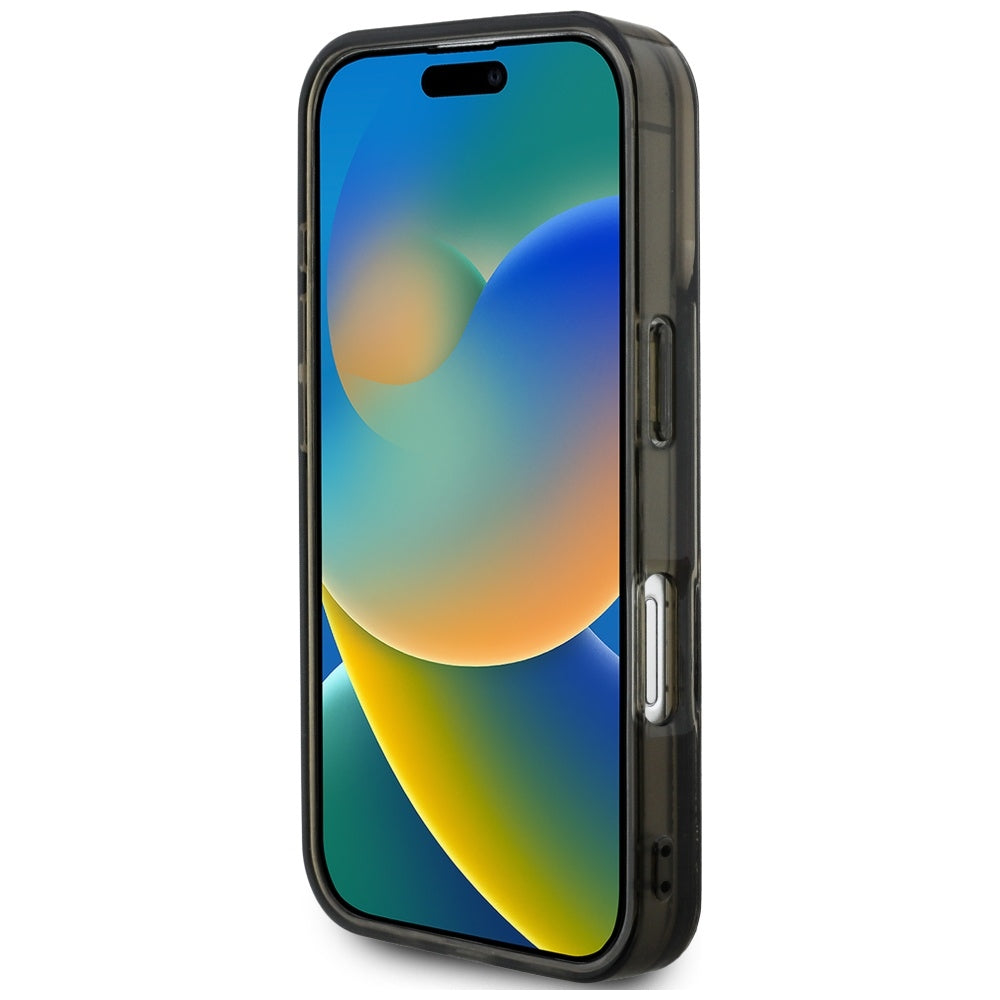 Custodia MagSafe per Apple iPhone 16 Pro, Karl Lagerfeld, Liquid Glitter Choupette Logo, Nera