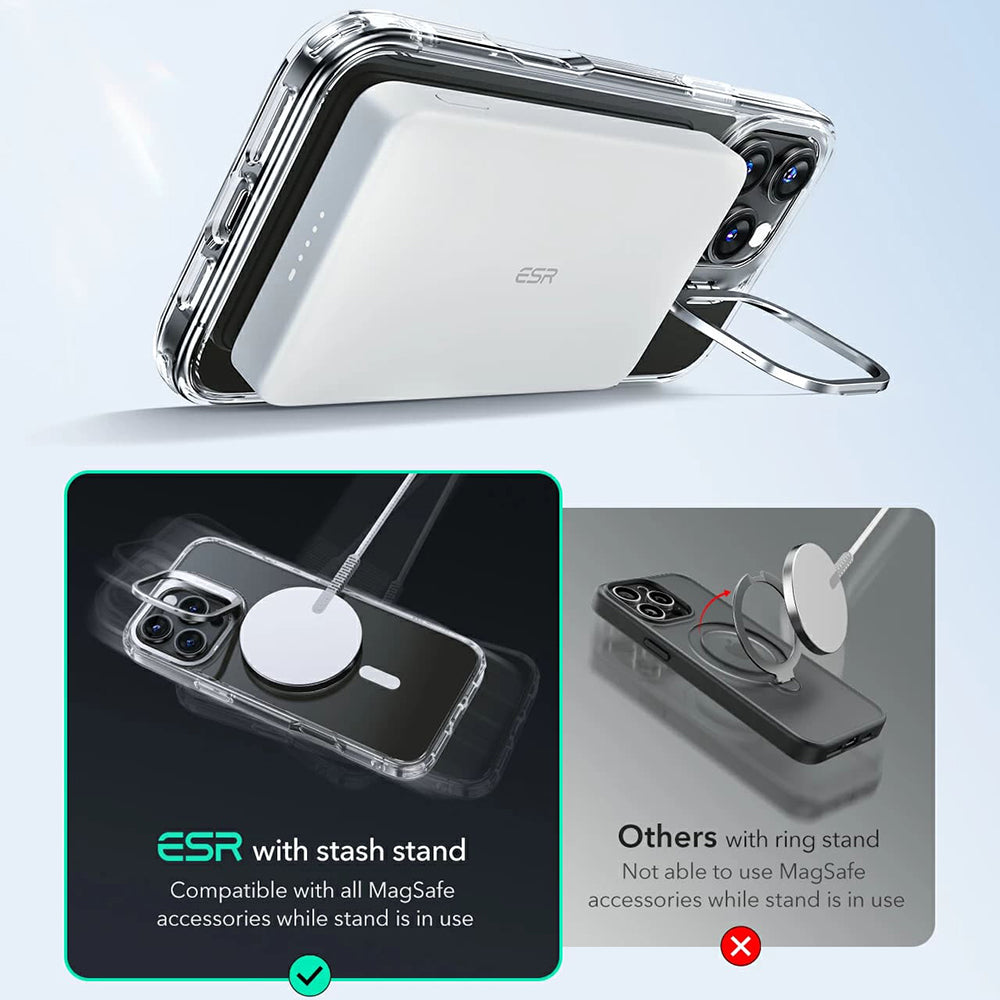 Custodia MagSafe per Apple iPhone 16 Pro Max, ESR, Classic Hybrid Kickstand, Nera Satinata