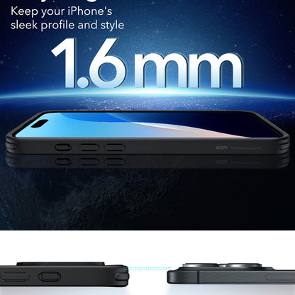 Custodia MagSafe per Apple iPhone 16 Pro Max, ESR, Classic Hybrid, Nera Trasparente