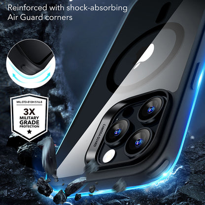 Custodia MagSafe per Apple iPhone 16 Pro Max, ESR, Classic Hybrid, Nera Trasparente