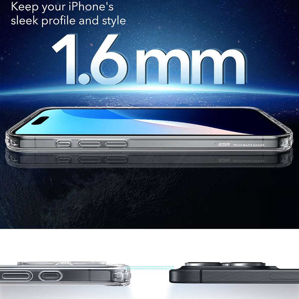 Custodia MagSafe per Apple iPhone 16 Pro Max, ESR, Classic Hybrid, Trasparente