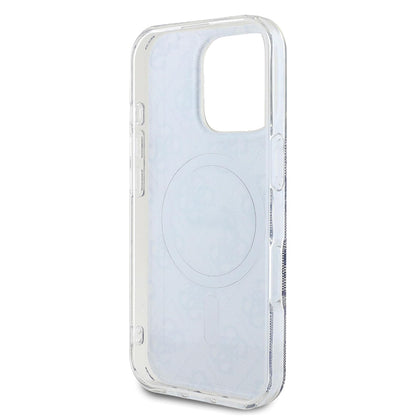 Custodia MagSafe per Apple iPhone 16 Pro Max, Guess, IML 4G, Blu