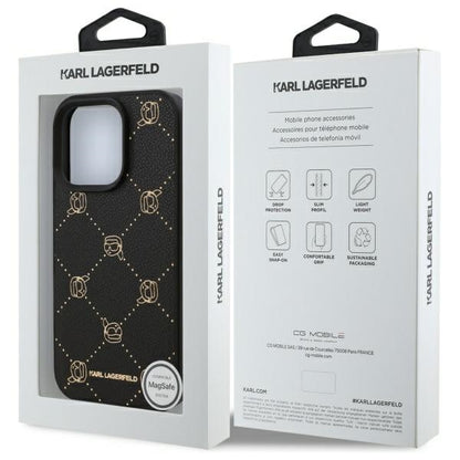 Custodia MagSafe per Apple iPhone 16 Pro Max, Karl Lagerfeld, Karl's Head, Nera