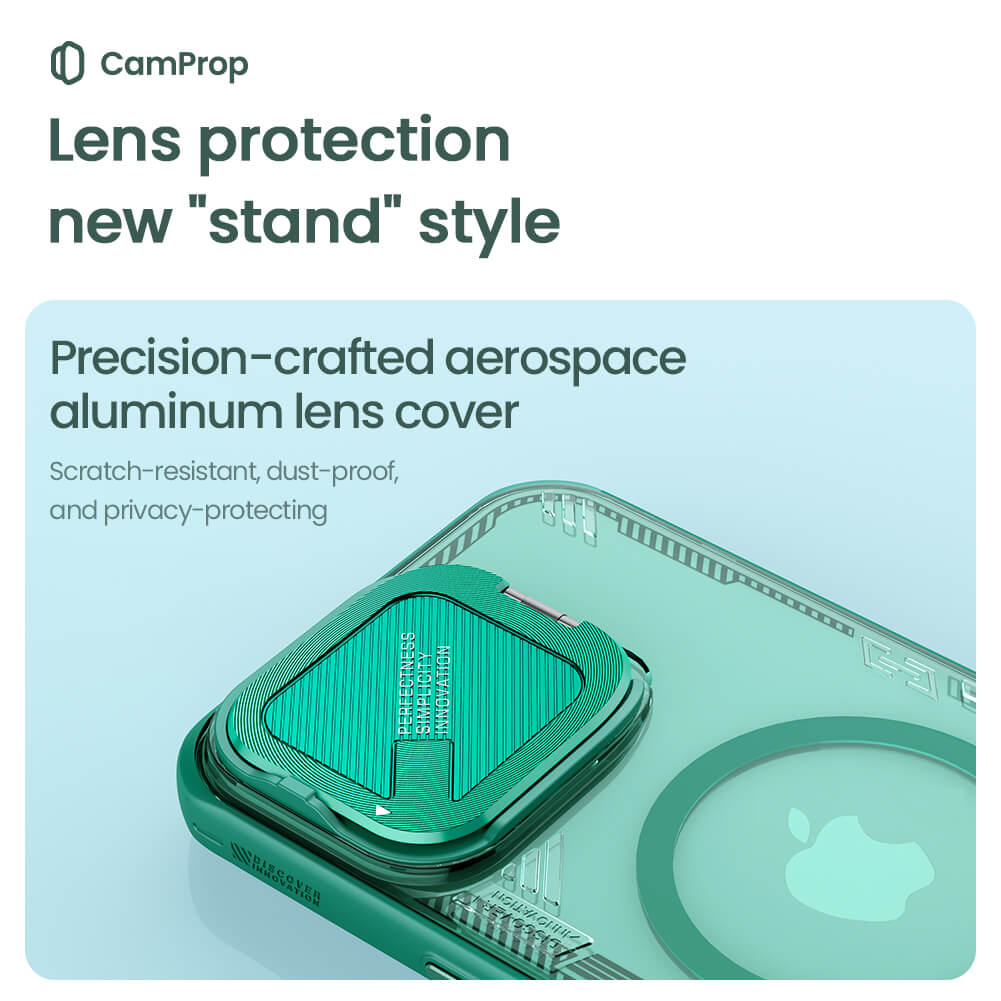 Custodia MagSafe per Apple iPhone 16 Pro Max, Nillkin, Iceblade Prop (senza ritaglio per fotocamera), Verde