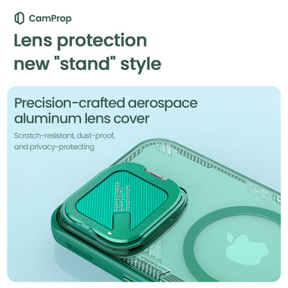 Custodia MagSafe per Apple iPhone 16 Pro Max, Nillkin, Iceblade Prop (senza ritaglio per fotocamera), Verde