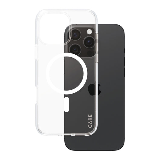Custodia MagSafe per Apple iPhone 16 Pro Max, PanzerGlass, Care Urban Combat, Trasparente Bianca