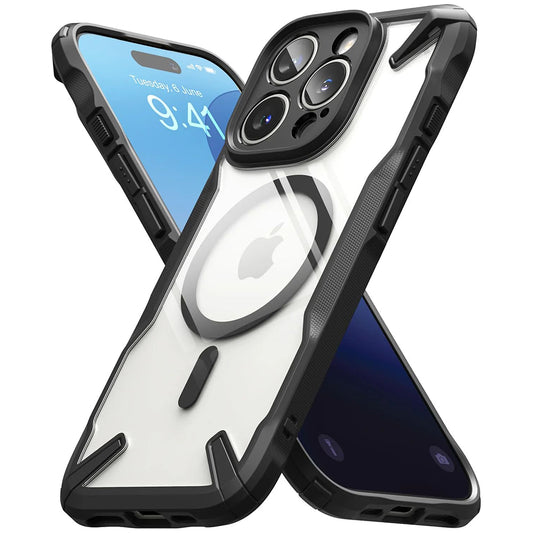 Custodia MagSafe per Apple iPhone 16 Pro Max, Ringke, Fusion X, Nera