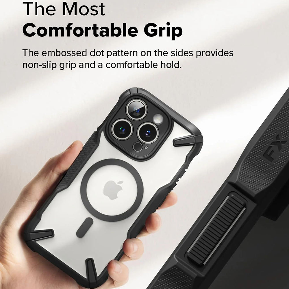 Custodia MagSafe per Apple iPhone 16 Pro Max, Ringke, Fusion X, Nera