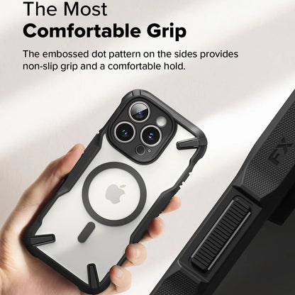 Custodia MagSafe per Apple iPhone 16 Pro Max, Ringke, Fusion X, Nera